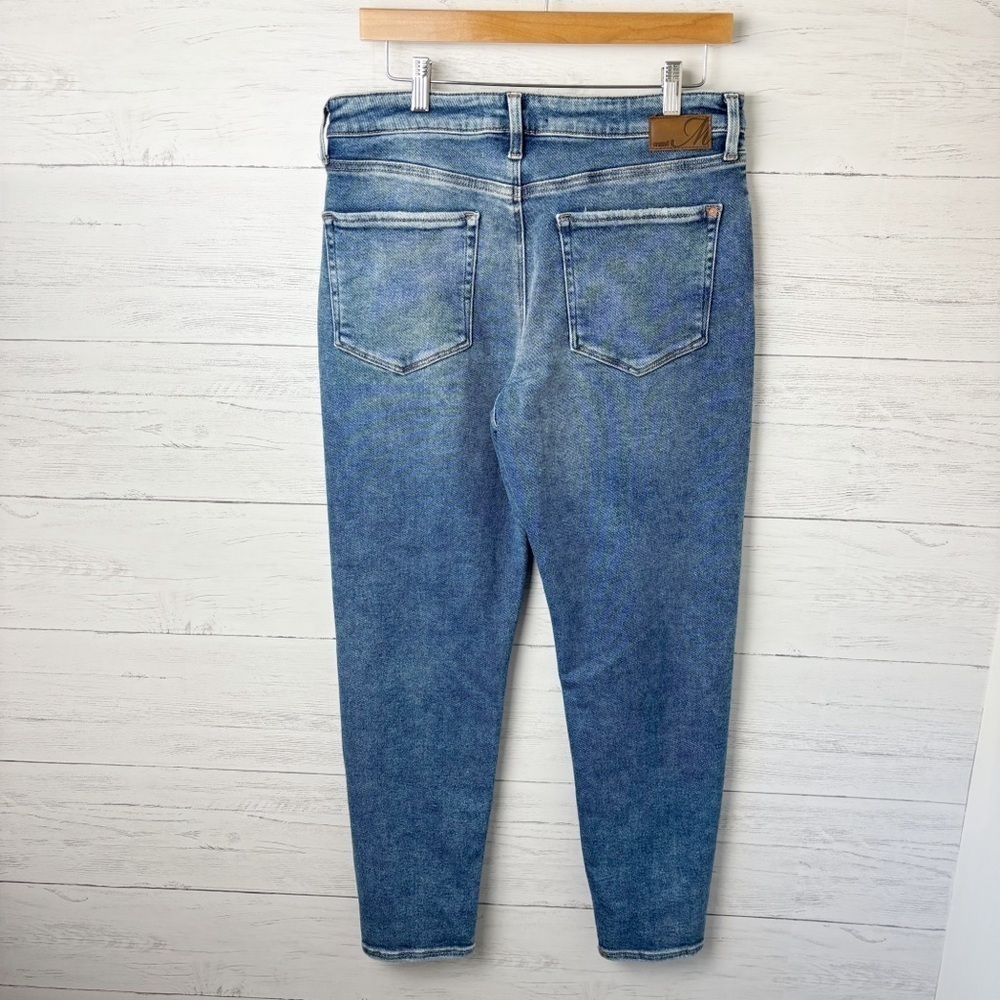 Mavi Cindy Mom Jeans High Rise Stretch Distressed Denim Ripped Knees 30 - Picture 5 of 14